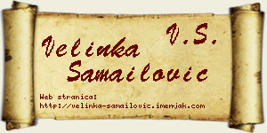 Velinka Samailović vizit kartica